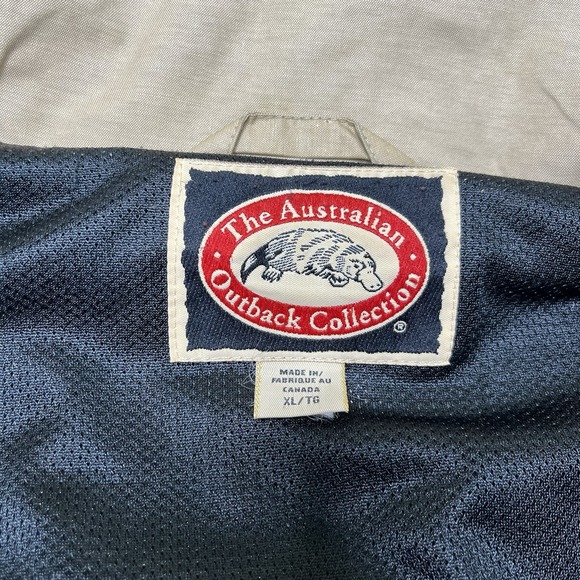 VINTAGE The Australian Outback Collection Wax Jacket Mens Size XL Tan - Picture 12 of 16